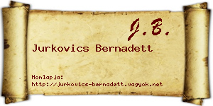 Jurkovics Bernadett névjegykártya